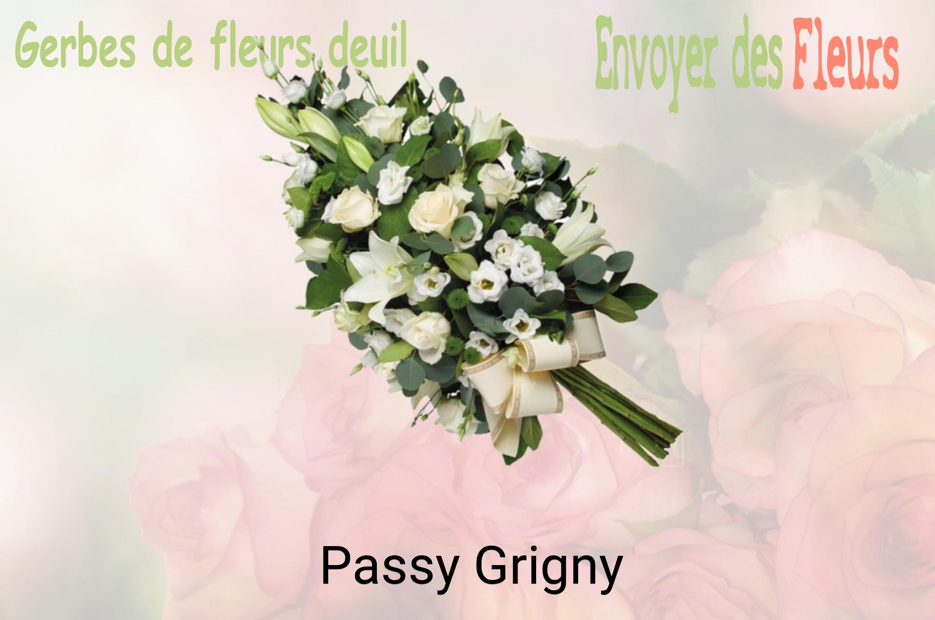 Gerbe de fleurs de deuil livrée à Passy-Grigny